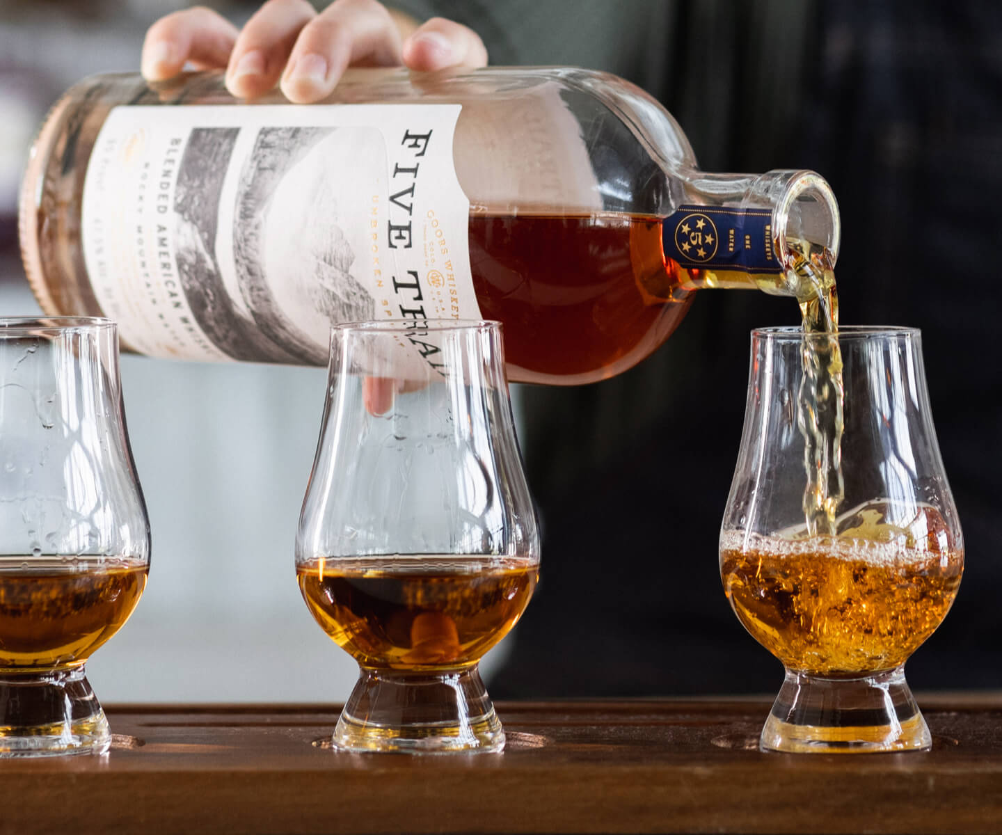 Pouring in a glass